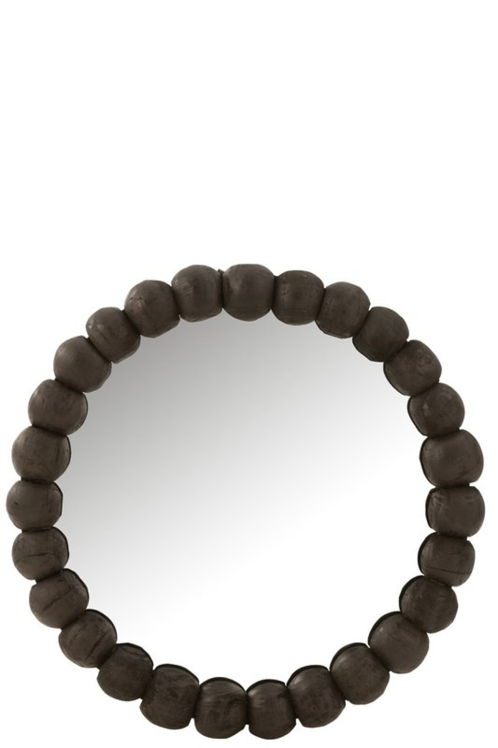 J -Line Spiegel Bollen - Wood - Black - Ø 80 cm