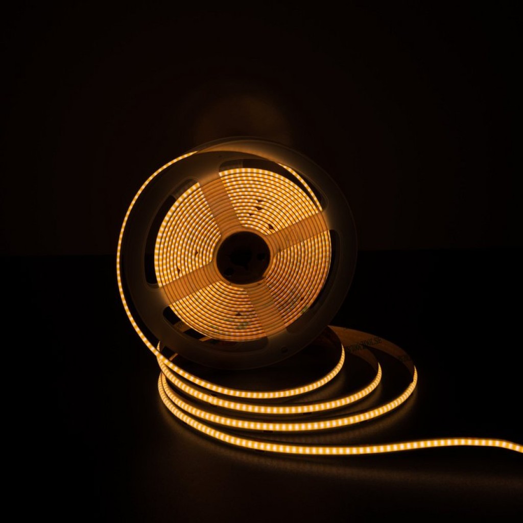 COB-LED-Stripe 5 Meter, weiß/transparent, dimmbar mit Memoryfunktion