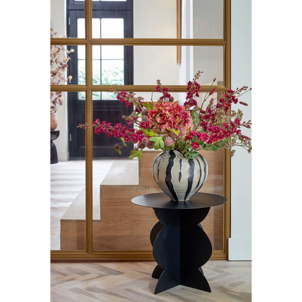 Rafi Bijzettafel - H40 x Ø45 cm - IJzer - Zwart