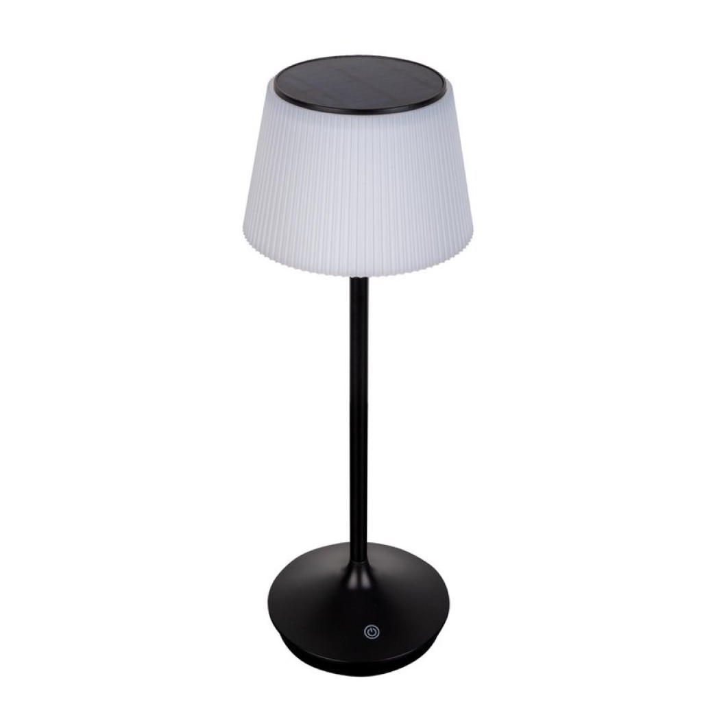 LED Leuchte "EMMI" für Außen und Innen, Tischlampe aus Metall und Kunststoff , mit fest verbauten LEDs, LED Tischlampe für Balkon, Terrasse, Garten, Wohnzimmer, Wintergarten, ca. 38 cm hoch