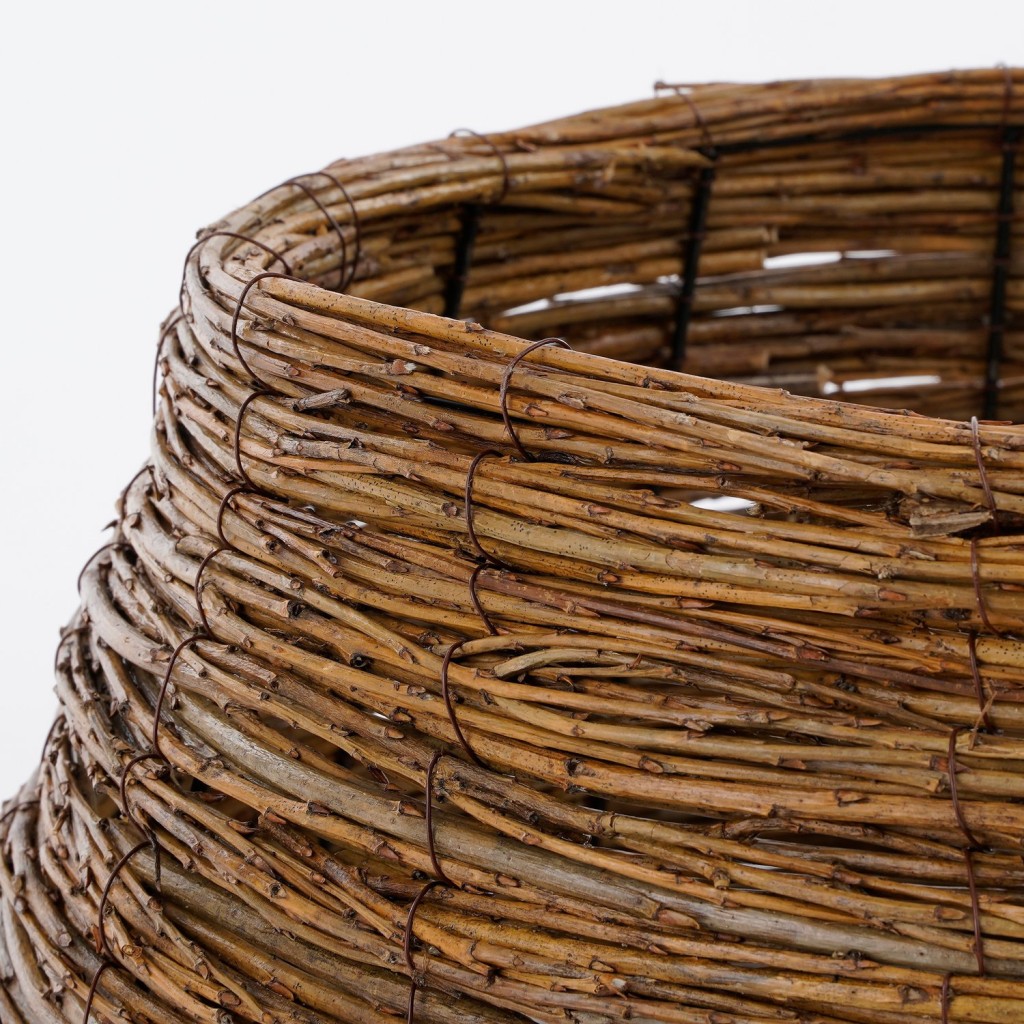 Kerstboommand - H21 x Ø50 cm - Wilgentakken - Bruin