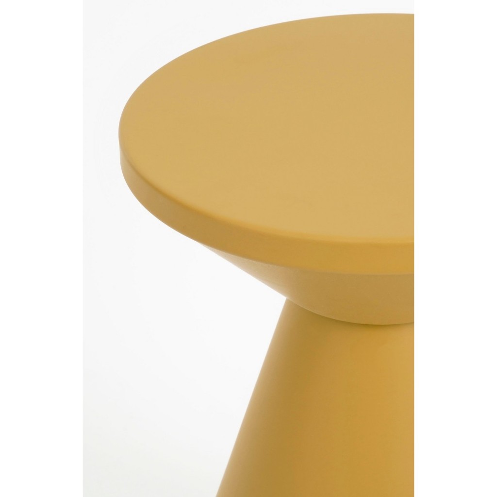 Jim Bijzettafel - H45 x Ø31 cm - IJzer - Okergeel