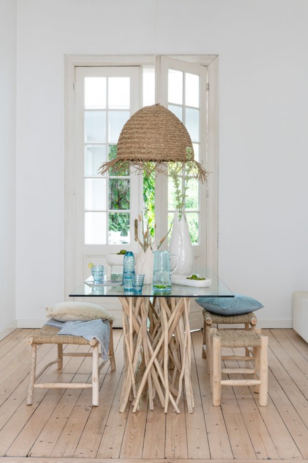 J-Line bank Timo - gras/hout - naturel