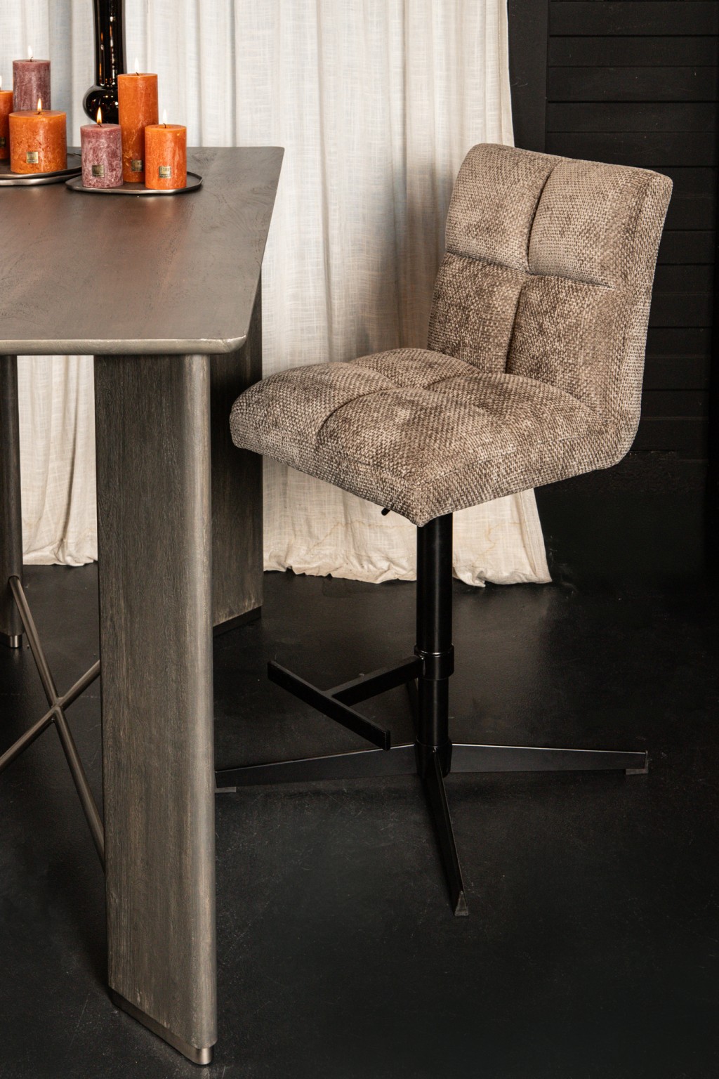 Milan Bar Chair Adjustable Stone