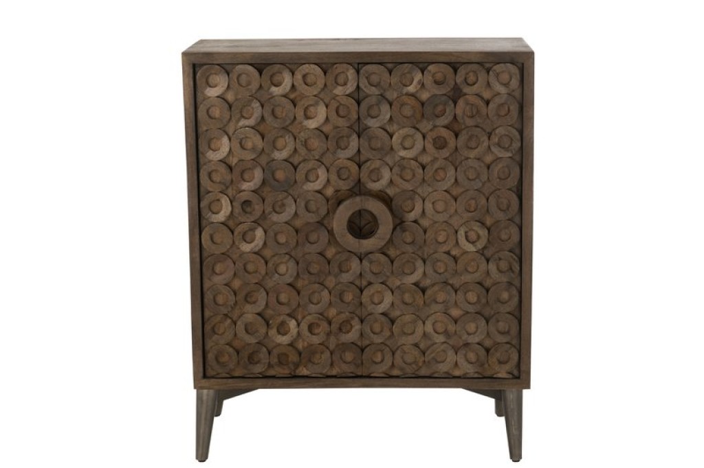 J-Line Cabinet 2 Doors Mango Wood/MDF Brown