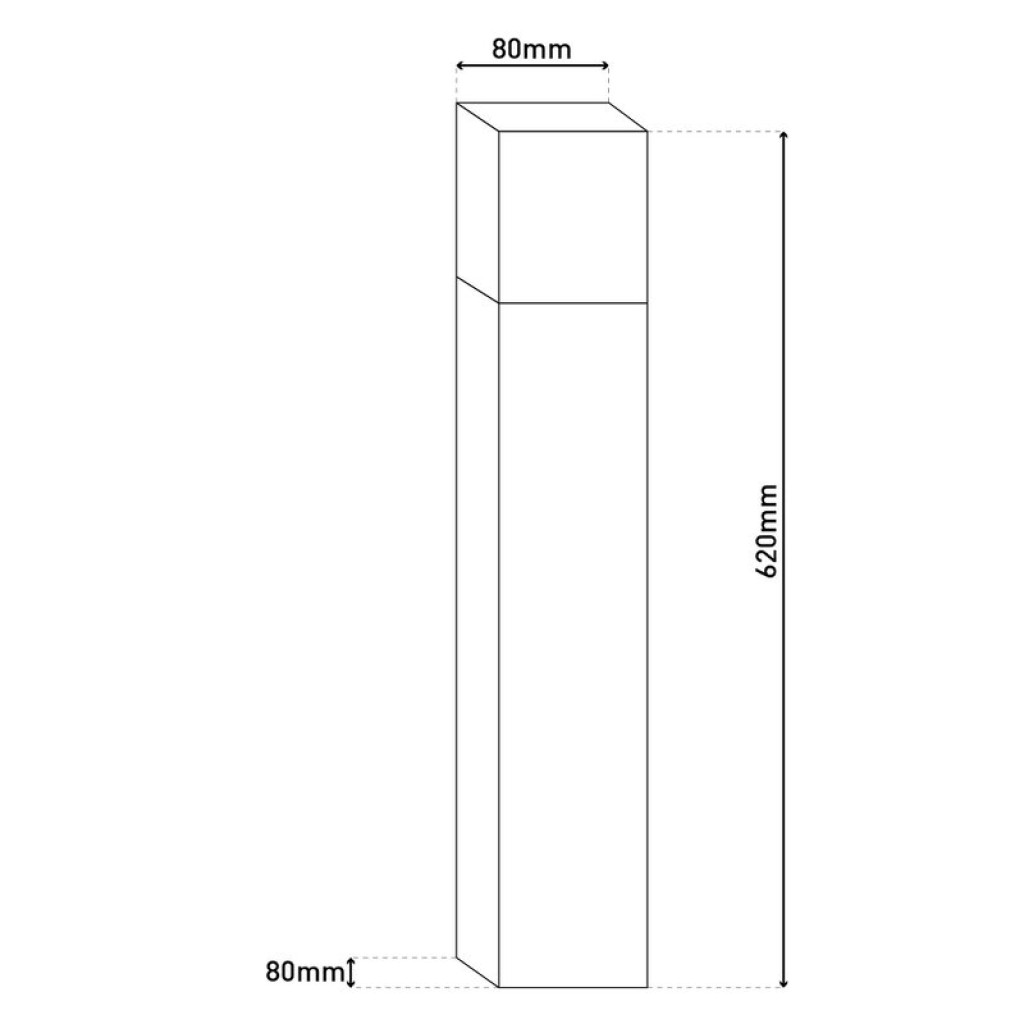 LED outer socket light "Leah" made of metal and plastic in steel-blank, integrated LED, path lights