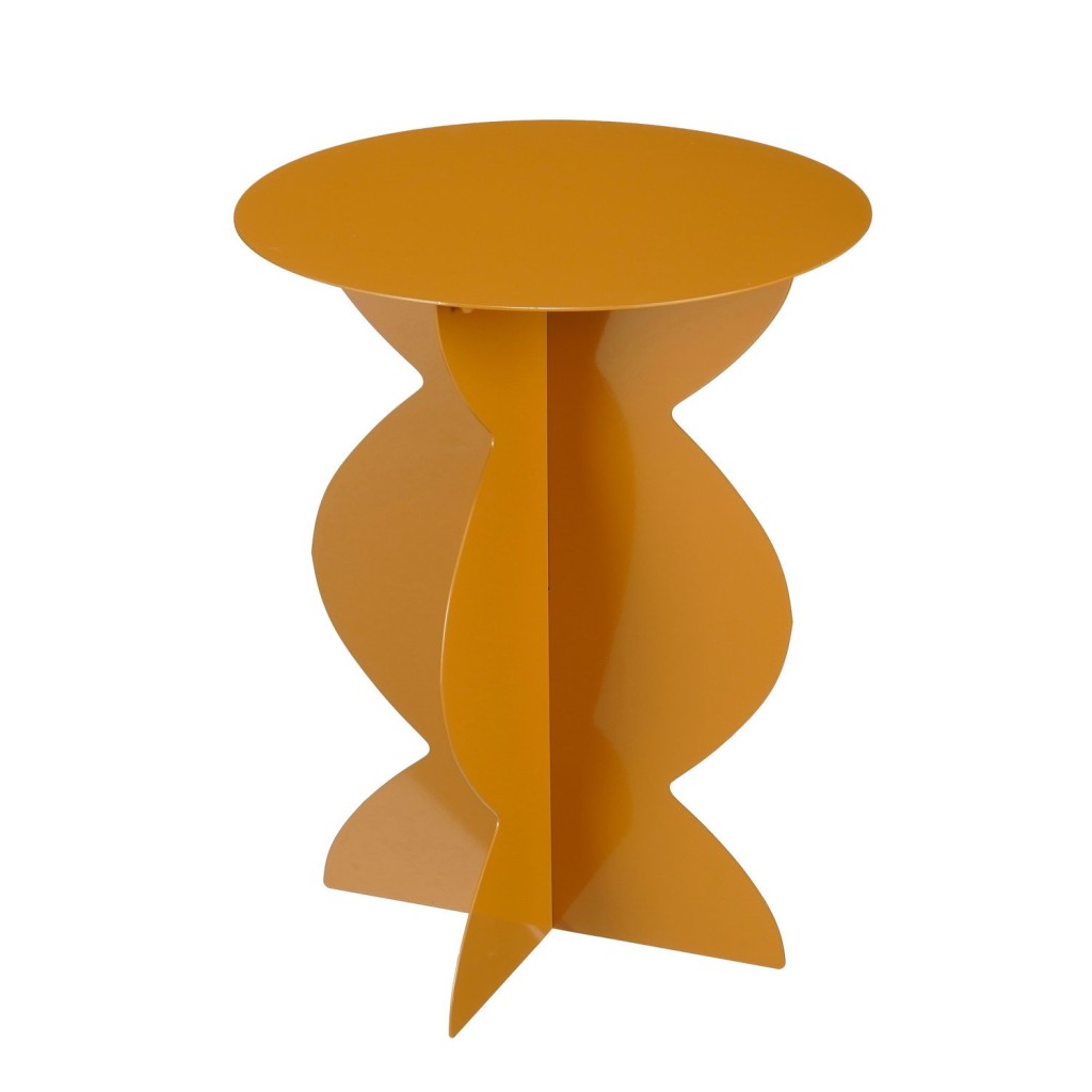 Rafi Bijzettafel - H50 x Ø40 cm - IJzer - Bruin