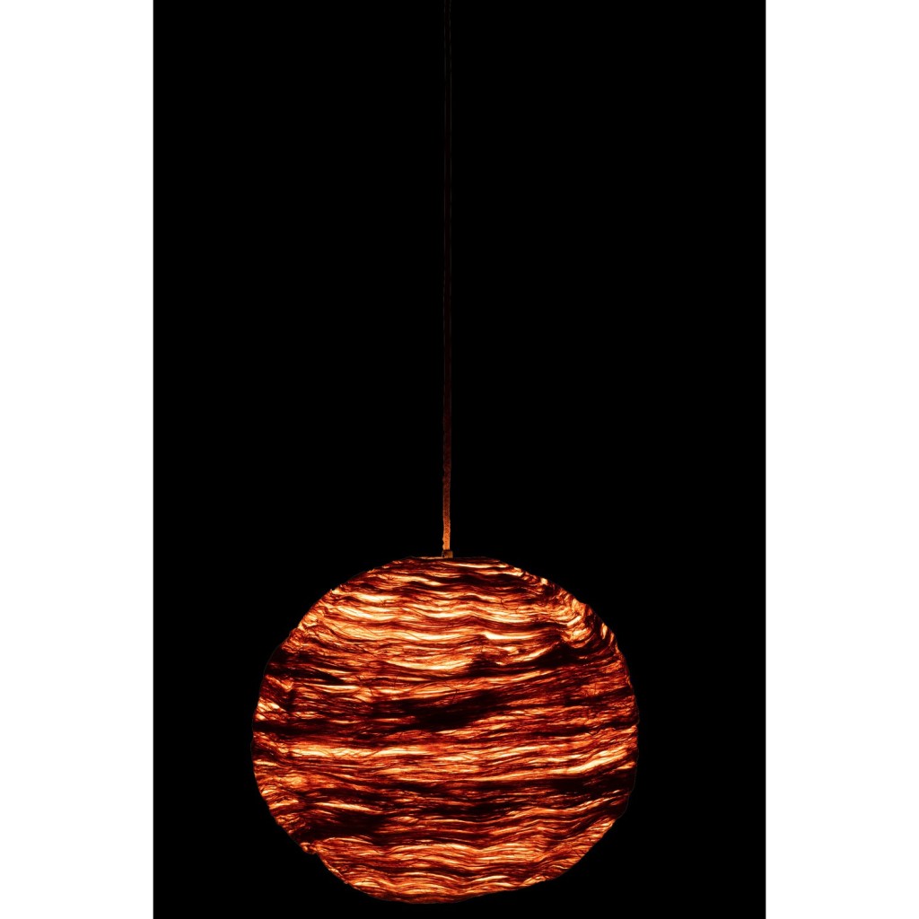 J-Line hanglamp Bol Bananenbladeren - jute - naturel - large