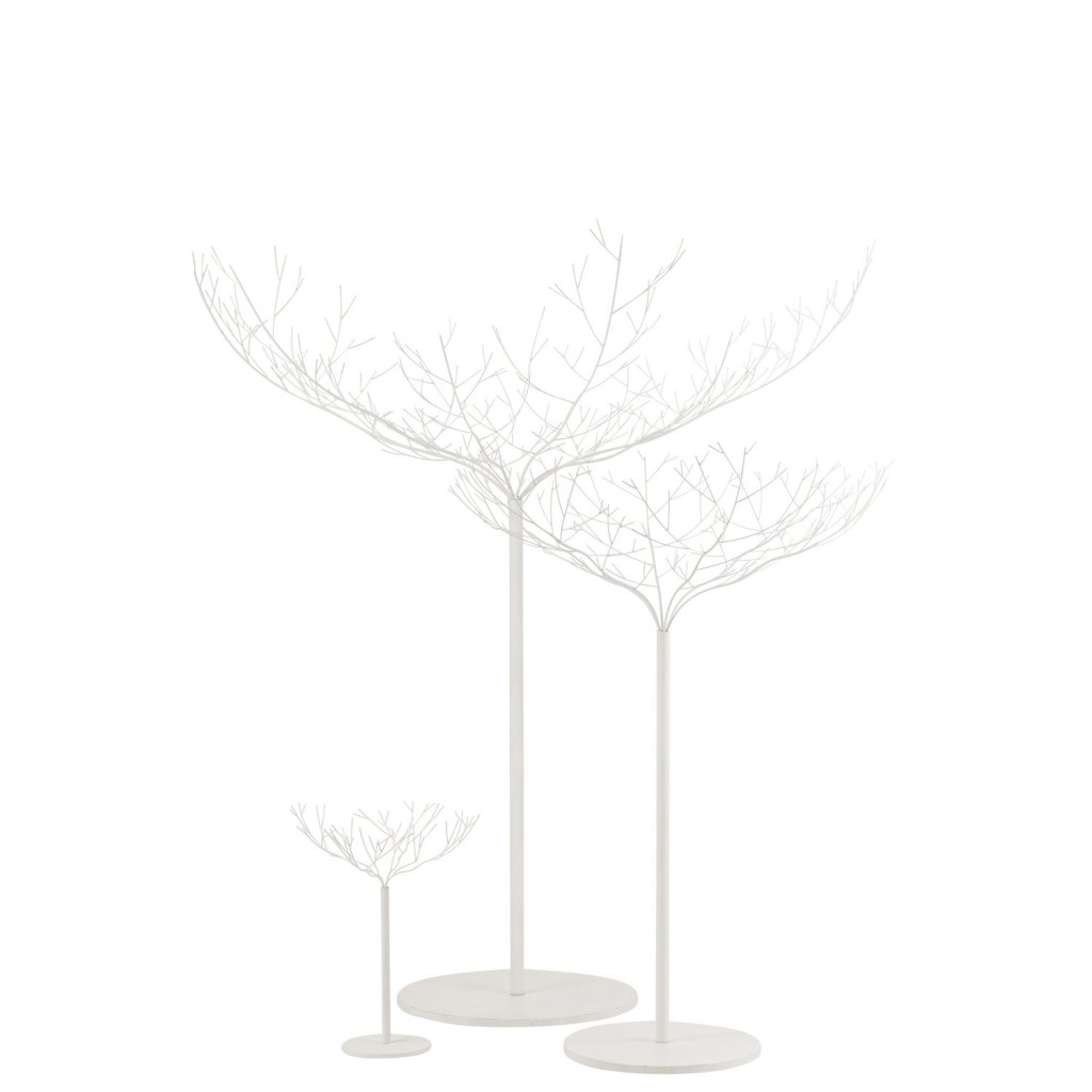 J-Line decoratie boom - metaal - wit - large
