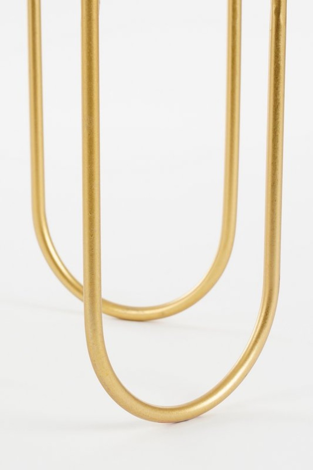 Danube flowerpot on Standard - Set of 2 - Metal - H45 x Ø23 cm - Light yellow, Gold