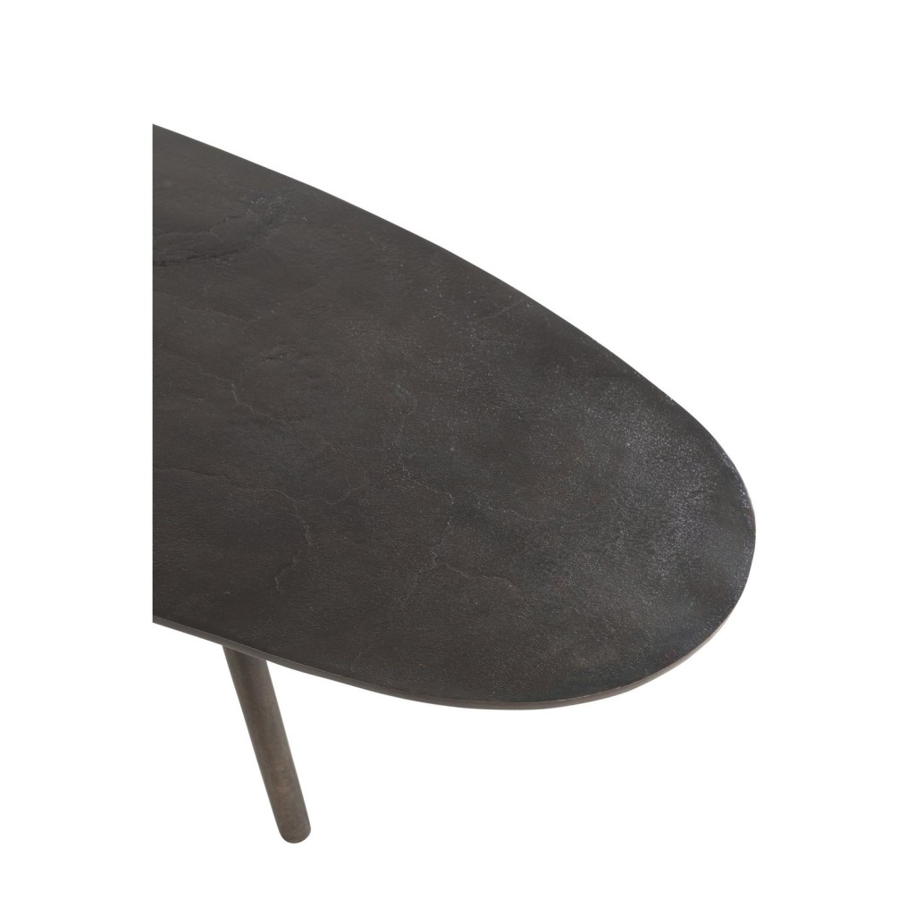 J-Line Salontafel Druppel Aluminium/Ijzer Zwart Large - 119 x 71.5 x 36 cm