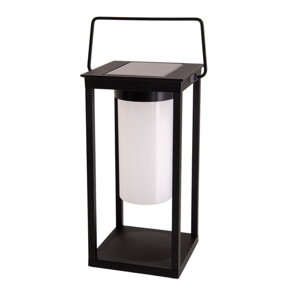 LED camping/skirting lamp H: 28cm, for outside, skirting lamp - metal and plastic in black, with integrated LED