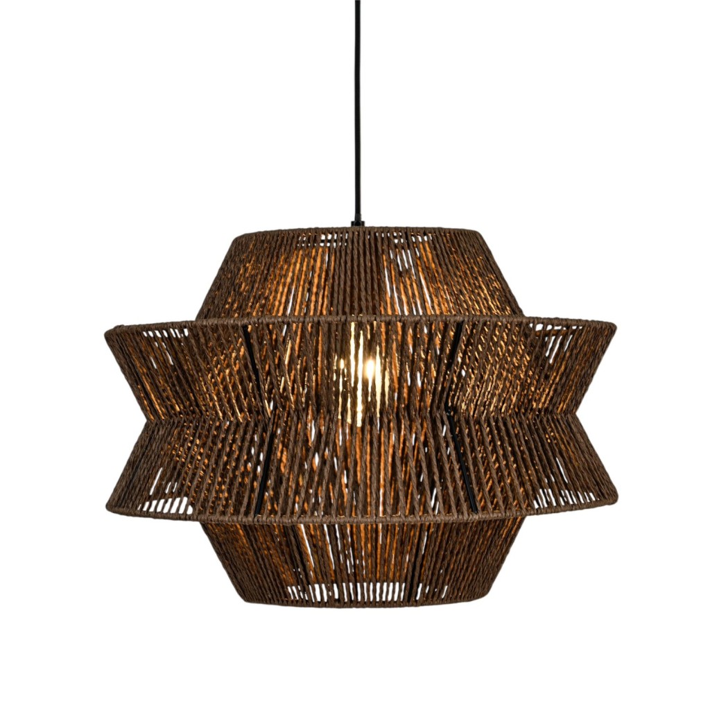 Hanglamp ENRICO walnoot bruin Ø45x34cm