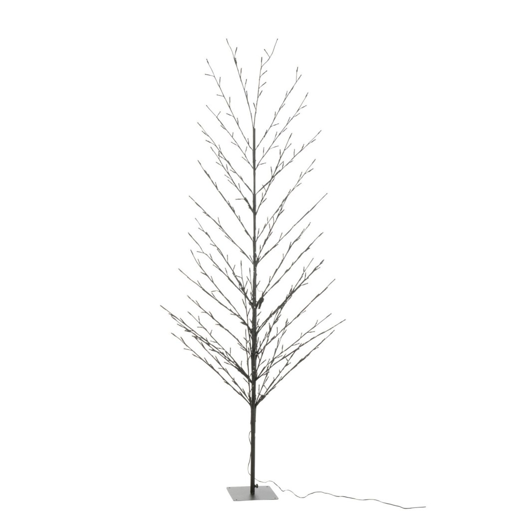 J-Line Kerstboom Kaal+ Led Metaal Zwart