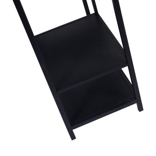 Duana Playful Black Iron Open Cabinet High