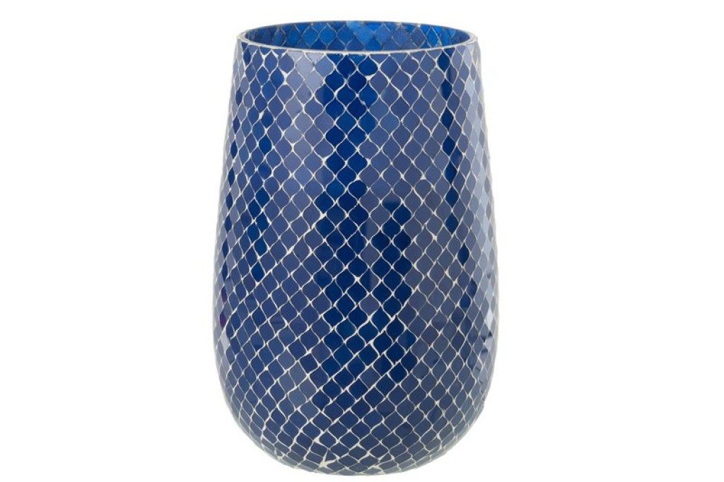 J-Line scented candle Mia Mosaik Blue Large-230h