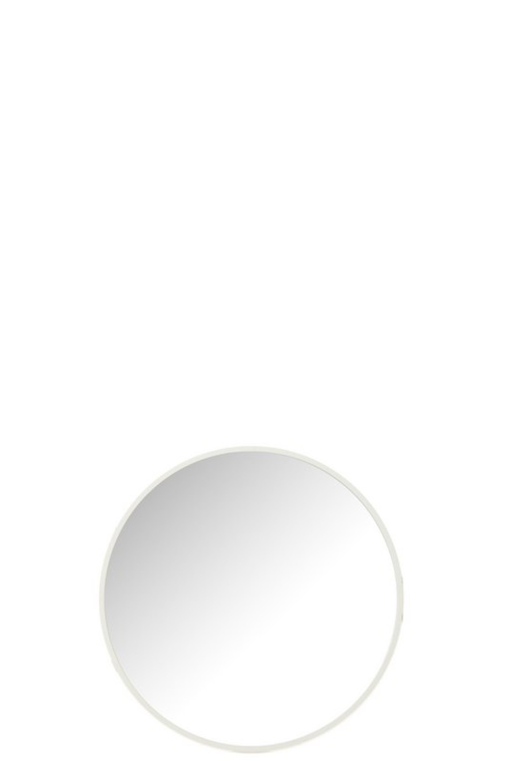 J -Line Mirror Round - Glass/Metal - White - Small - Ø 40 cm