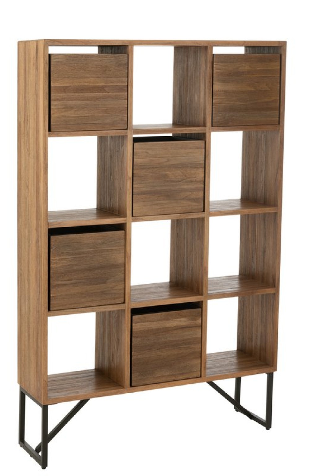 J-Line Cabinet With Drawers Recycled Teak Natural