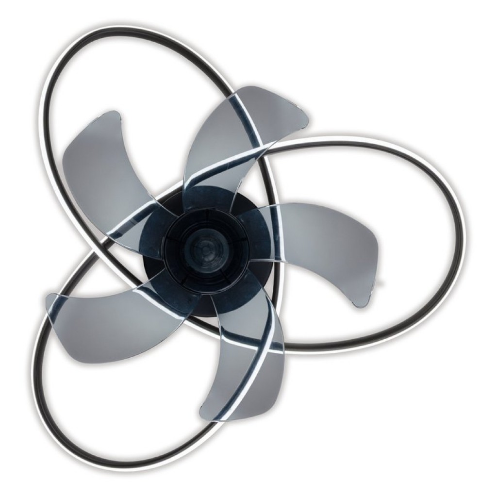 Die moderne LED Deckenleuchte "LECCIO" inklusive Ventilator, Nachtlichtfunktion, Dimmung und Lichttemperatureinstellung ist mit fest verbauten LEDs bestückt und hat einen ungefähren Øvon 58 cm.