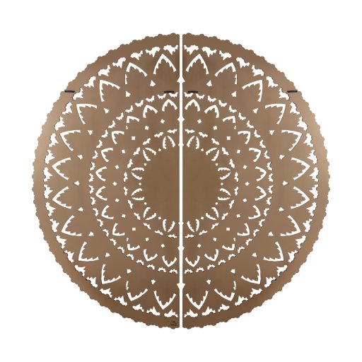 Willian Brown MDF Round Wallpanel In 2 Halfs