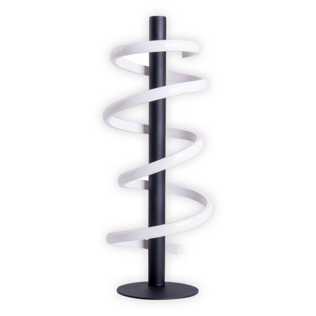 LED table lamp "Belleza", modern metal and plastic table lamp in black, and white, with firmly built -in LEDs, 50 cm high, lighting for living room, dining room, bedroom or office.
