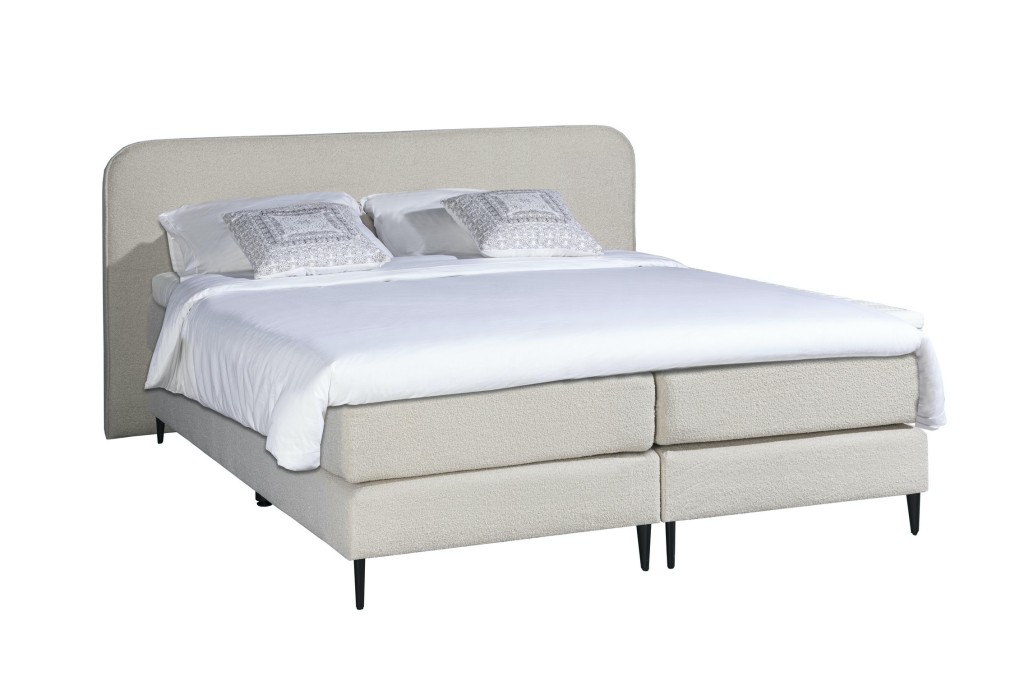 Mörgenn Bouclé Boxspring Beige 140x200