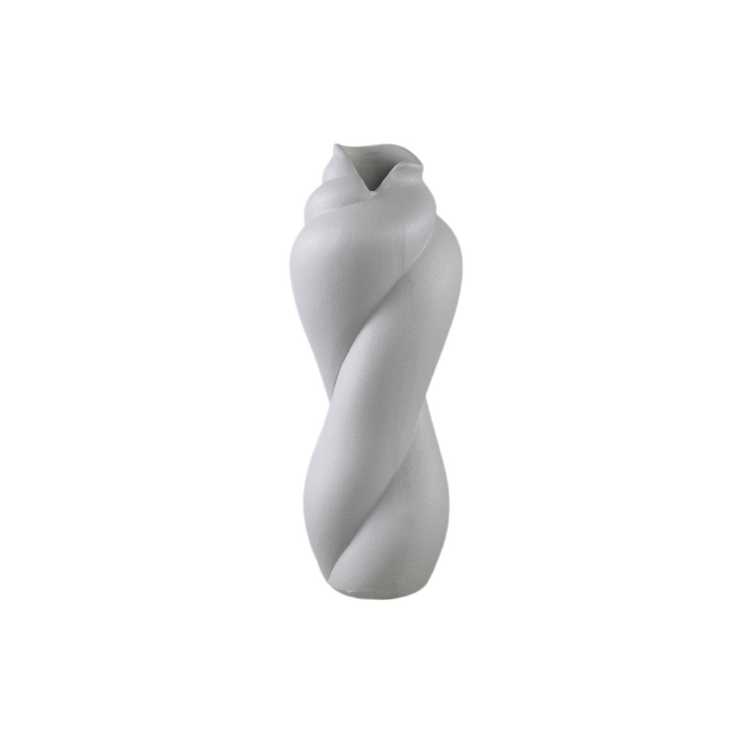 Donnella Taupe Ceramic Matt Glazed Thick SwirlpotL