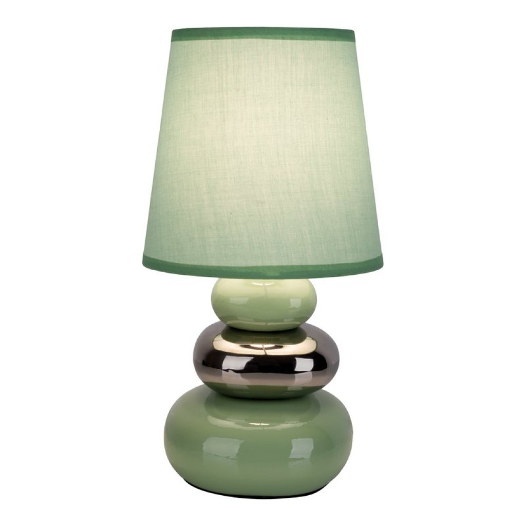 Keramik Tischleuchte "STONEY" mint - Klassik - Tischleuchte - - mint - E14 - keine Angabe