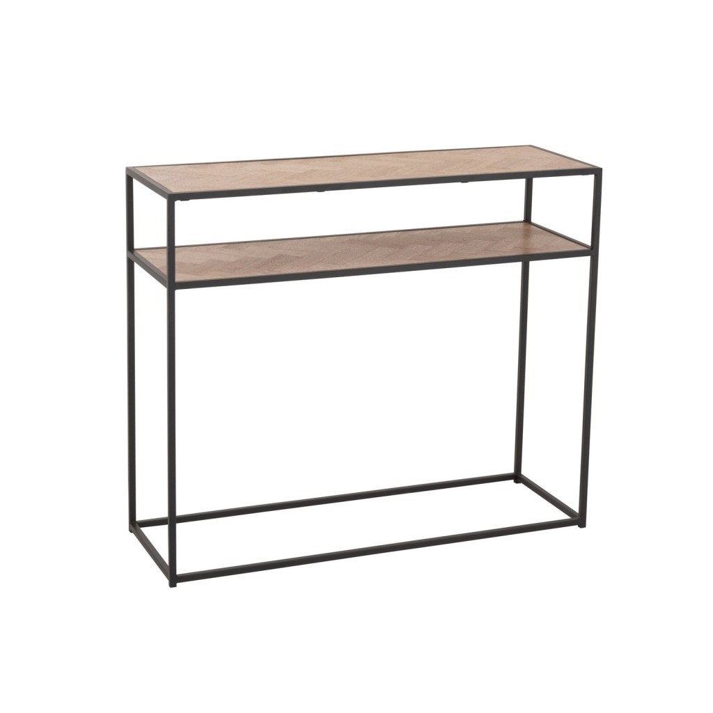 J-Line Console Zigzag Hout/Metaal Naturel/Zwart