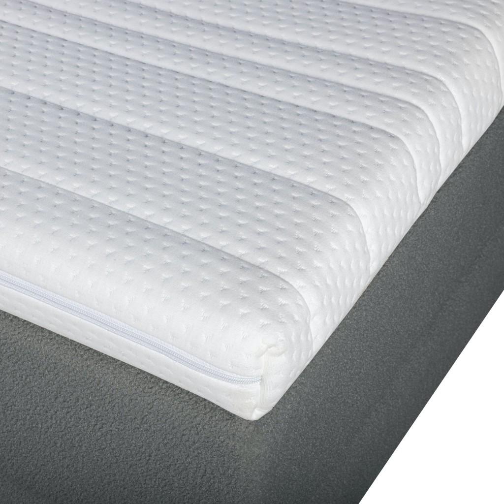Mörgenn Bouclé Eenpersoons Boxspring Antraciet 90x210