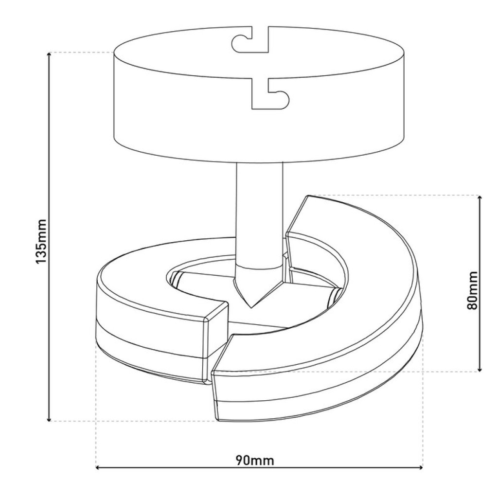 1 LED wall and ceiling spot "Affi"