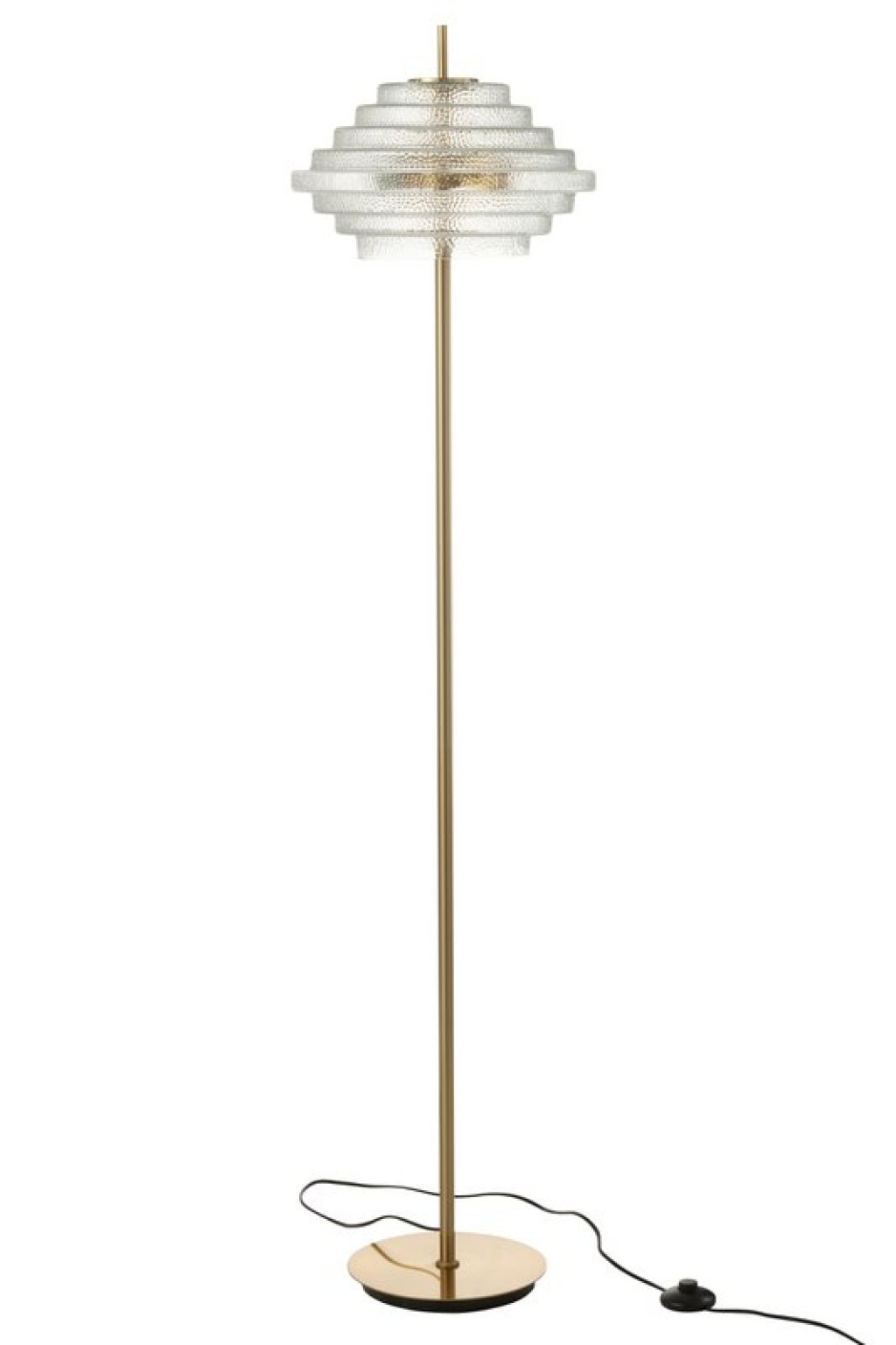 J-Line Foot Lamp LED Gold Metal/Glass Translucent