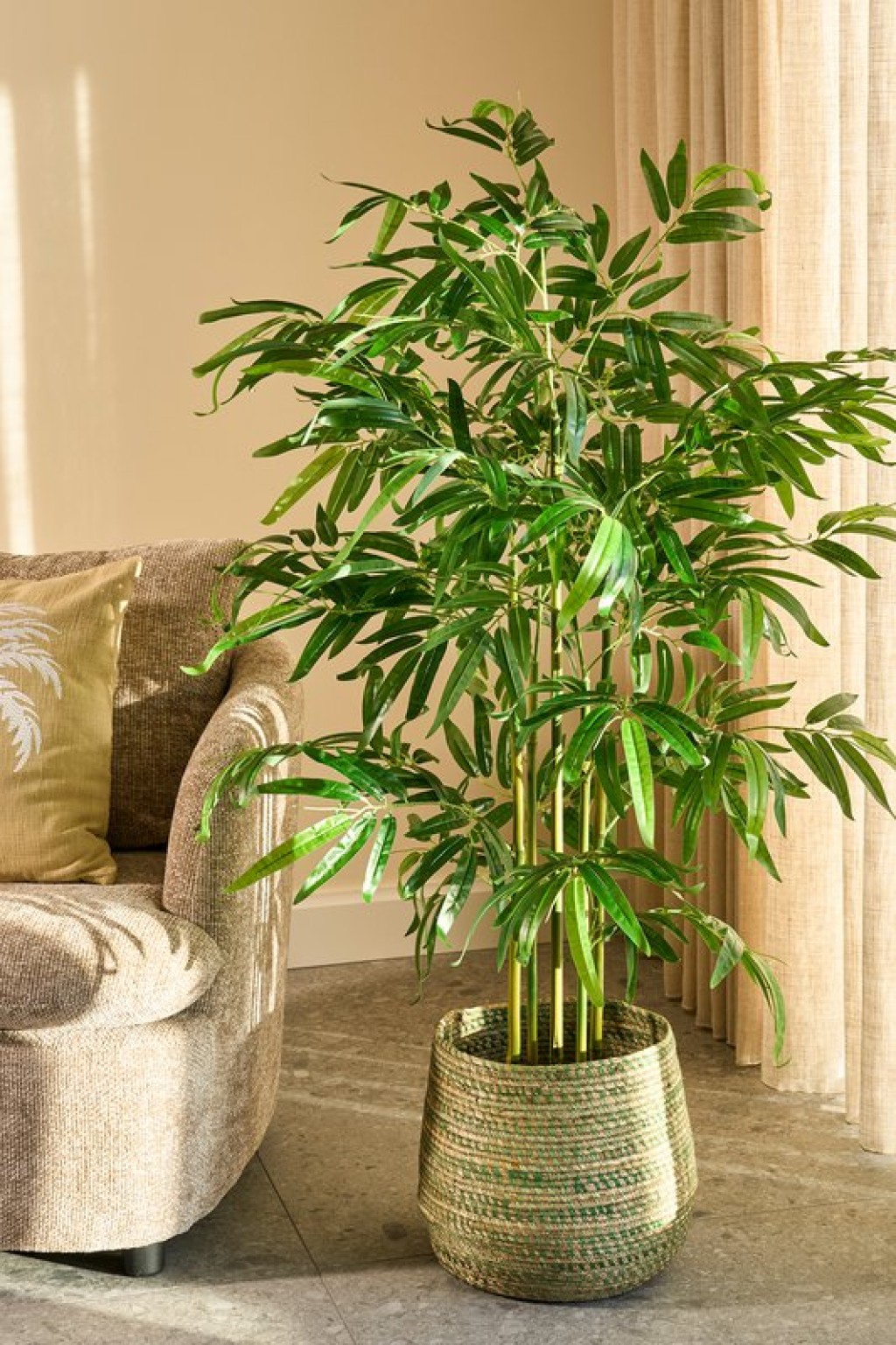 Bamboo artificial plant in pot - H150 x Ø60 cm - Green