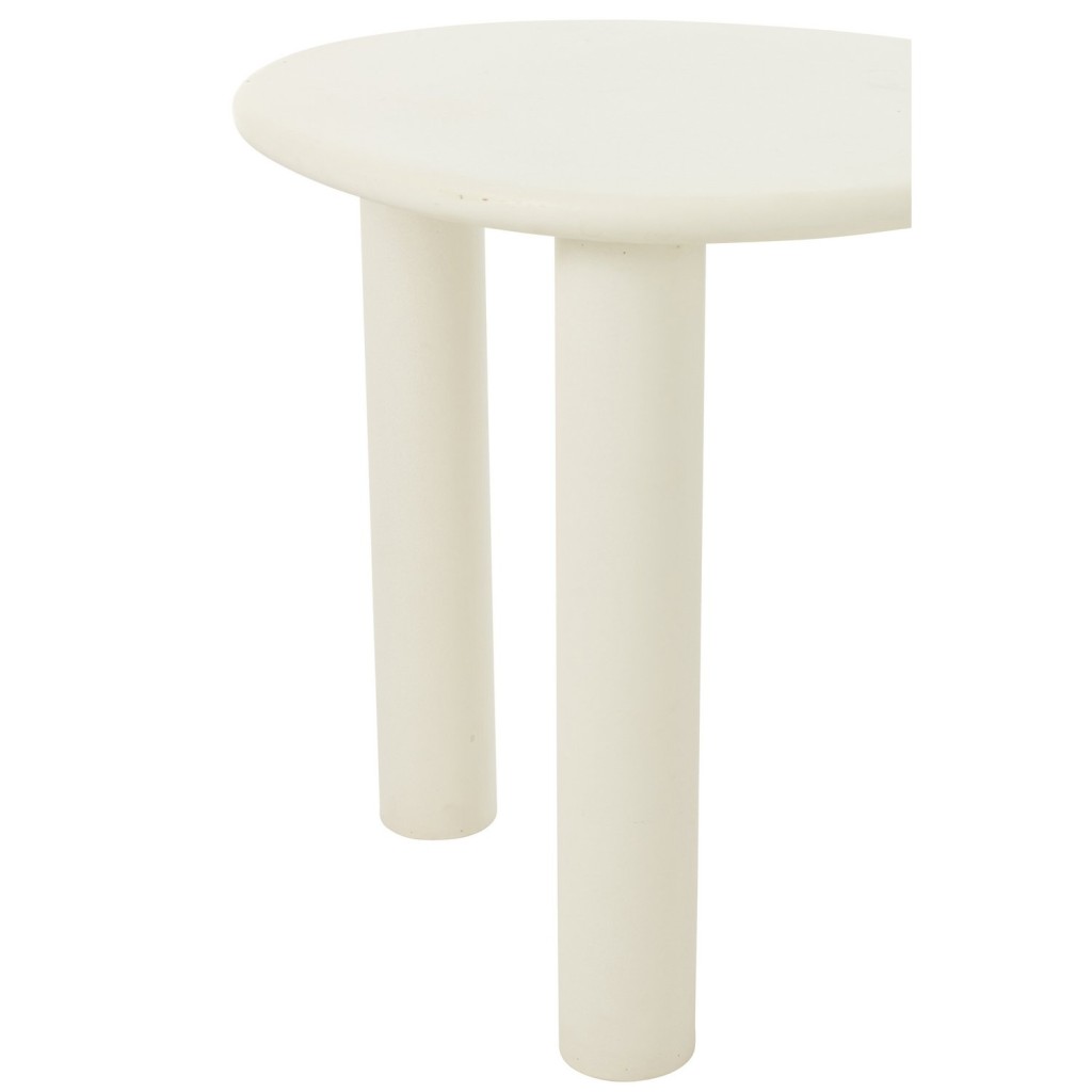 J-Line Bijzettafel Bali Mdf/Pvc Wit Small