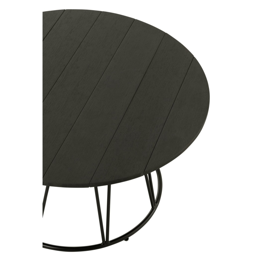 J-Line Tafel Zoa Metaal/Polyethyleen Zwart