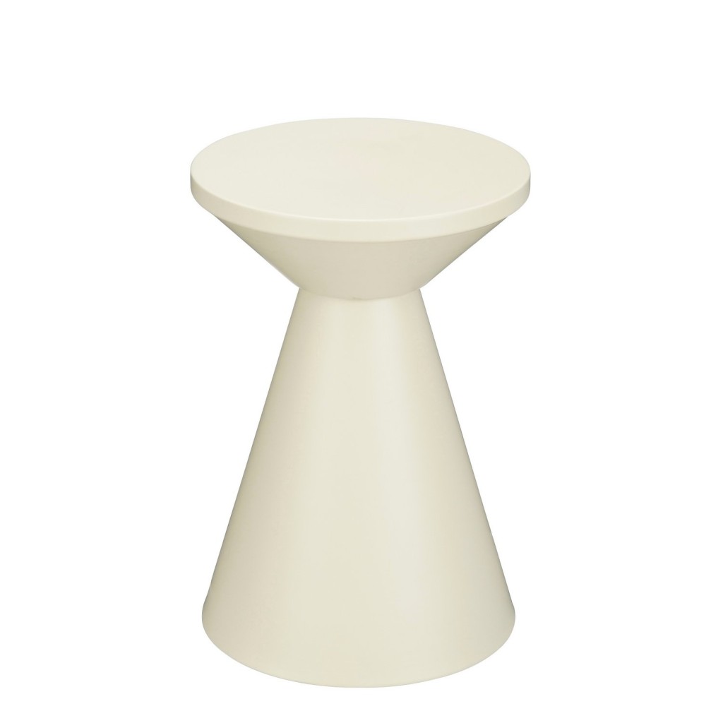 Jim Bijzettafel - H45 x Ø31 cm - IJzer - Off-white