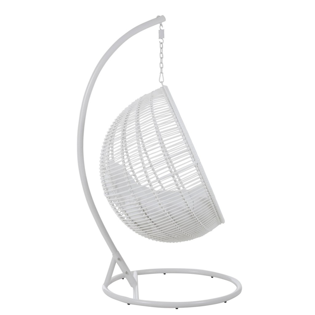 J-Line hangstoel Rond - staal - wit