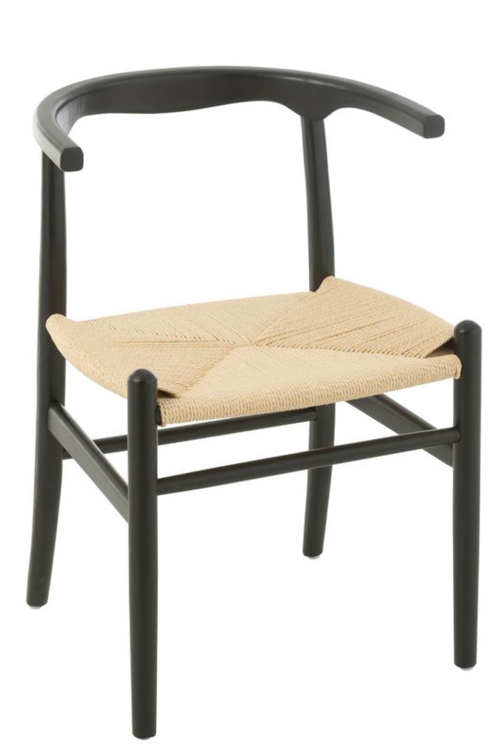 J-Line Chair Tone Beech Wood/Rope Black