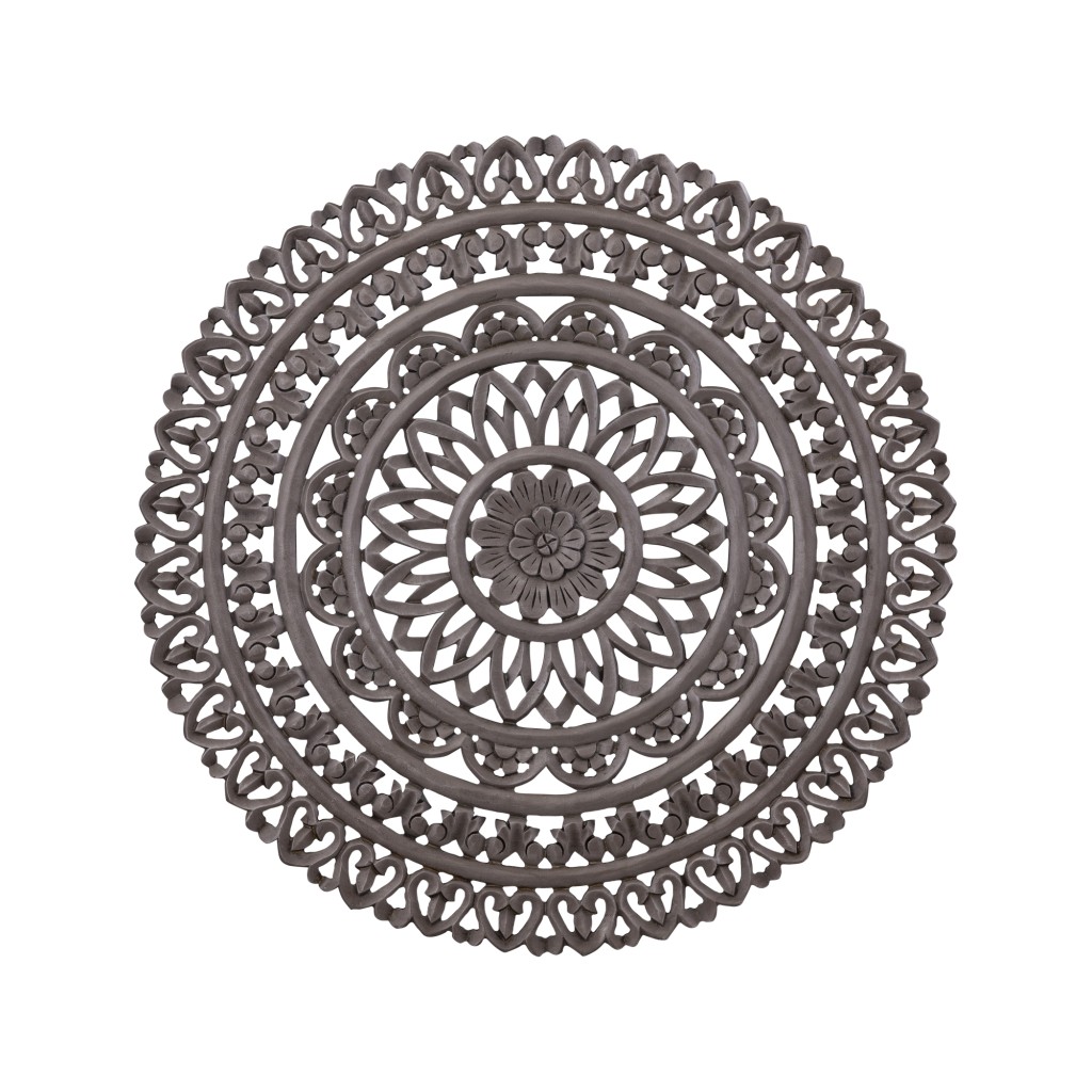 Farris Brown Round Mdf Wall Panel Carved S