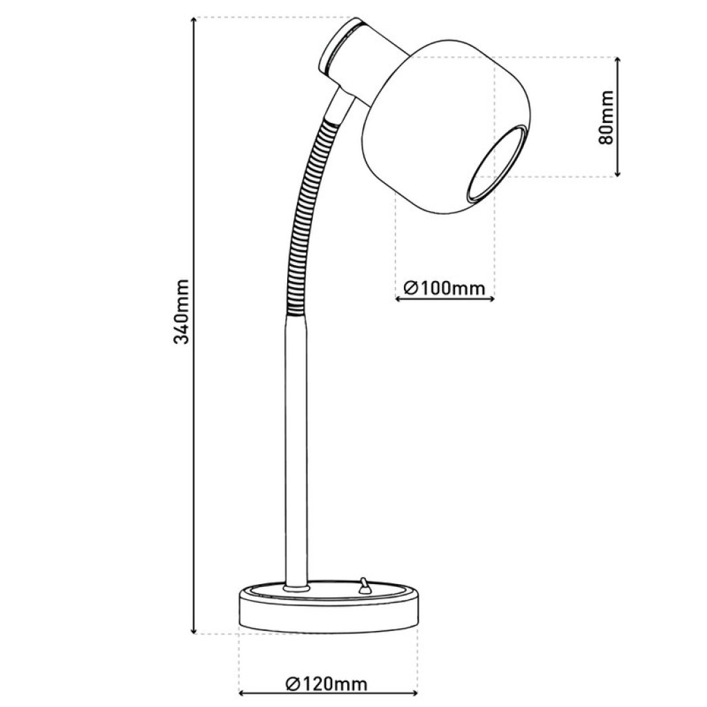 Table lamp "Fumoso", table lamp made of metal and glass in black, with E14 socket, for dining room, living room, hallway or office, table lamp 34 cm high