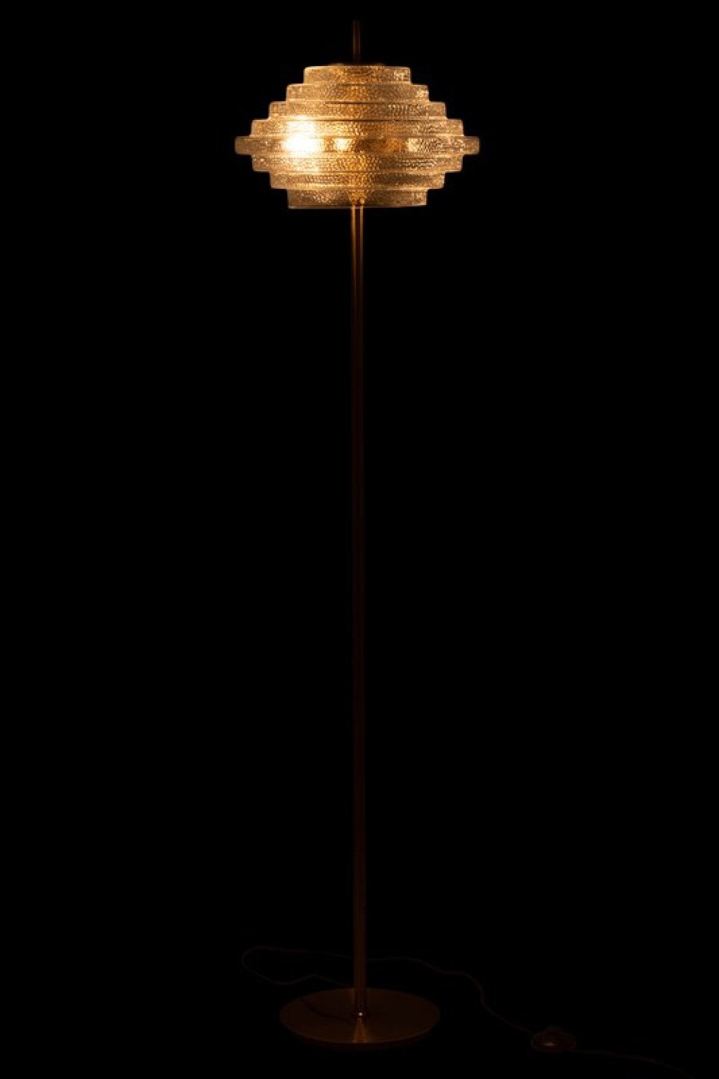 J-Line Foot Lamp LED Gold Metal/Glass Translucent