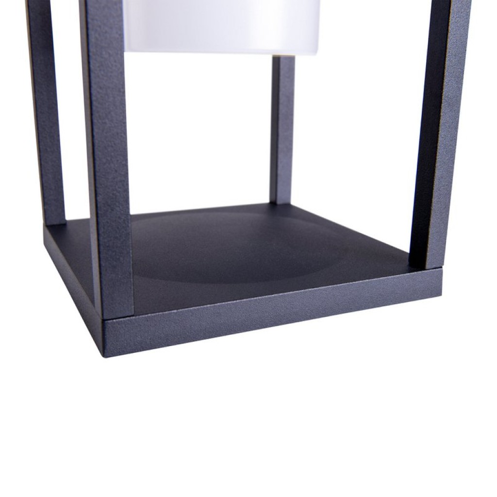 LED camping/skirting lamp H: 28cm, for outside, skirting lamp - metal and plastic in black, with integrated LED