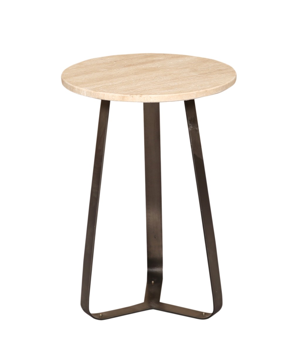Micka Black Travertine Coffeetable Round Small