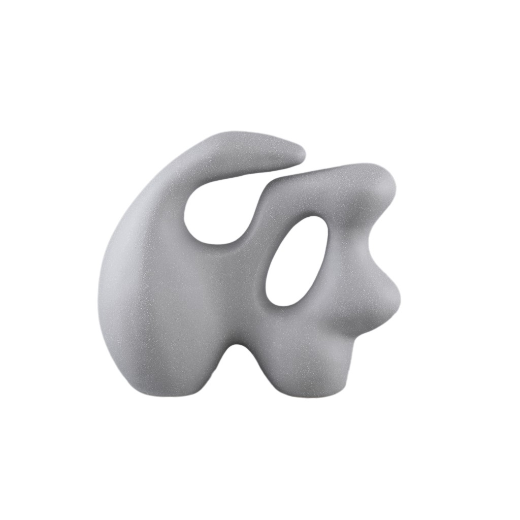 Eddison Taupe Ceramic Matt Glazed Statue Organic