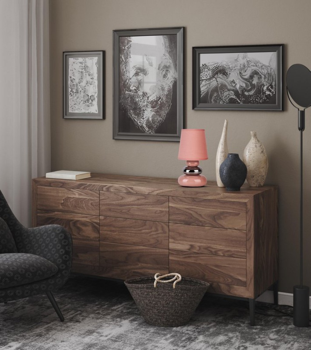 Keramik Tischleuchte "STONEY" rosa - Klassik - Tischleuchte - - rosé/lachs - E14 - keine Angabe