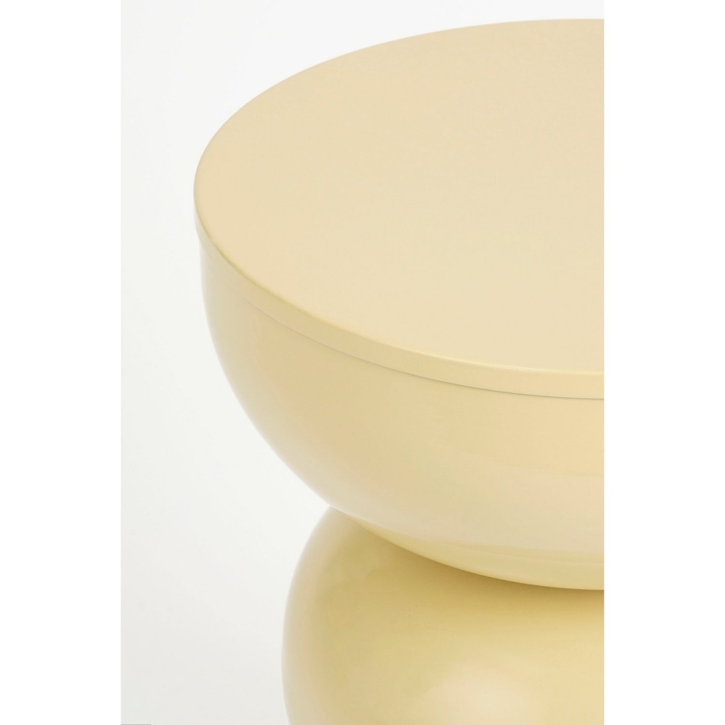 Luna Bijzettafel - H46 x Ø32 cm - IJzer - Beige