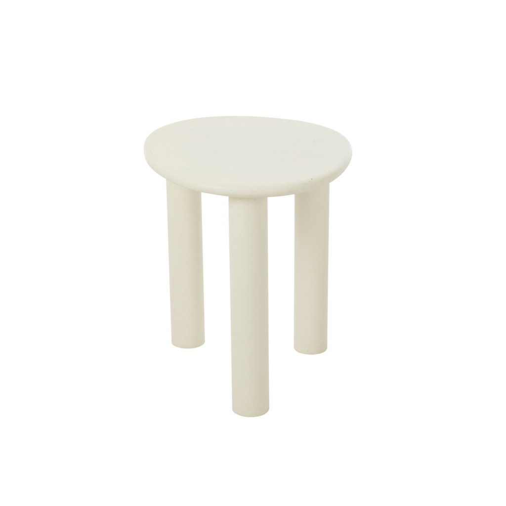 J-Line Bijzettafel Bali Mdf/Pvc Wit Small