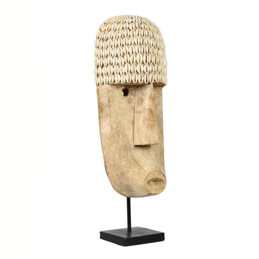 The Cowrie Mask on Stand - Large