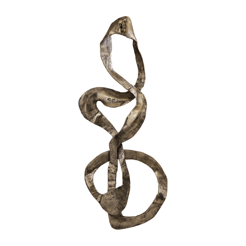 Neven Gold Casted Alu Metal Swirl Wall Panel L
