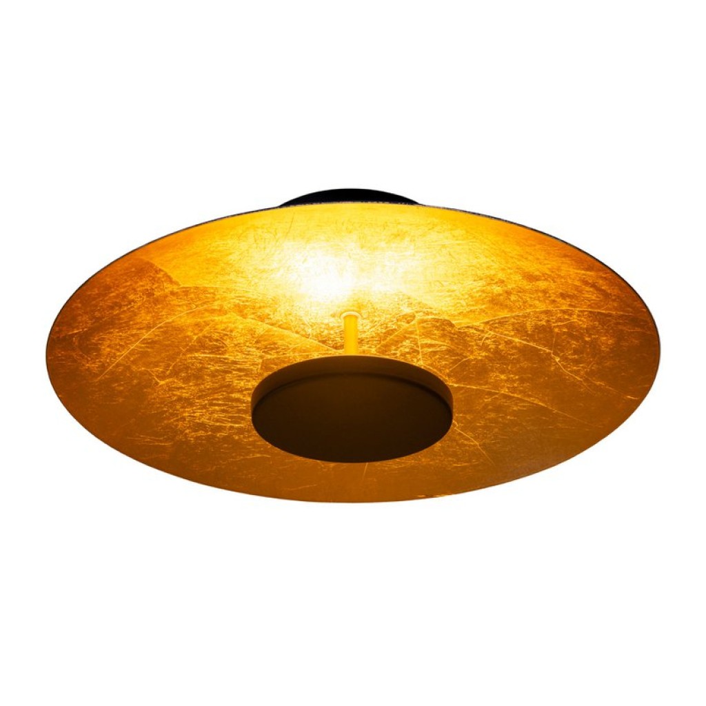 LED ceiling lamp "Firenze" metal ceiling lamp in black, and gold, LED firmly installed, lighting for living room, office or the entrance rod 30 cm diameter
